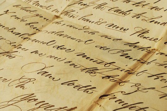 Old Letter Elegant Handwriting From 1800's