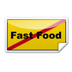 Pegatina FAST FOOD con reborde