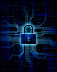 Conceptual vector background, internet security theme. Eps10