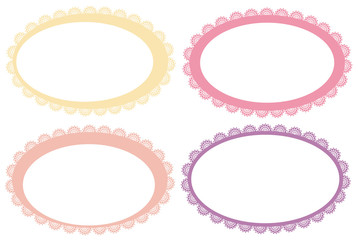 Set of pastel frames