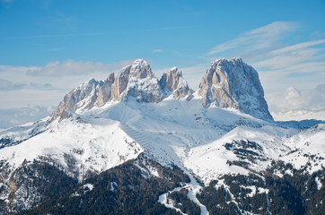 Fototapeta na wymiar Sassolungo Dolomites
