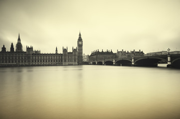 Fototapeta na wymiar Gloomy and dark image of Houses of Parliament