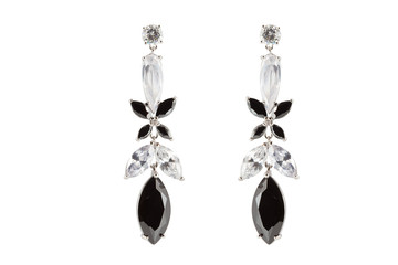 colored earrings on white