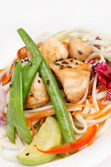 chicken with vegetables and noodles