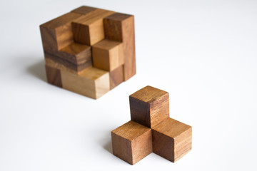 3D puzzle from wood