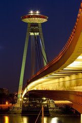New Bridge at night, Bratislava, Slovakia