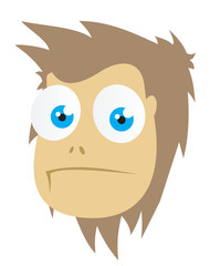Monkey Cartoon Head