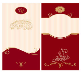Template for wine labels