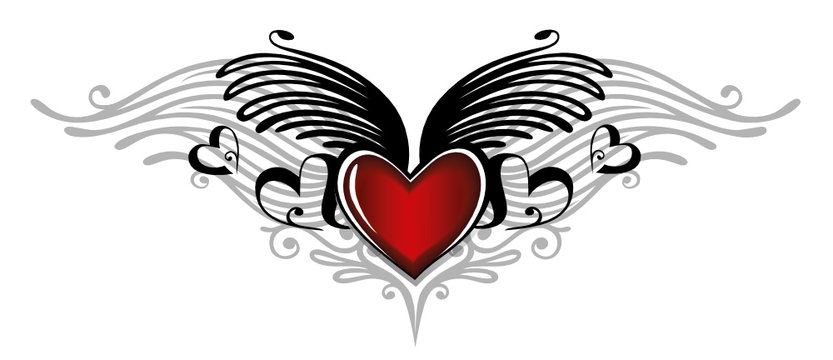 Valentinstag, Valentin, Herz, Flügel, Liebe, love