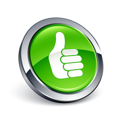 ic&ocirc;ne bouton internet pouce haut ok