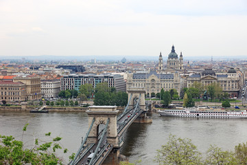 Fototapeta na wymiar Cityscape of Budapest, capital of Hungary.