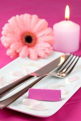 Obraz na płótnie Canvas Gedeckter Tisch in pink