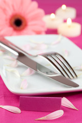 romantisches Tischgedeck