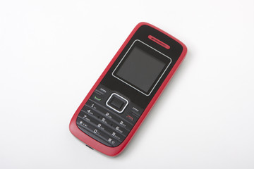 telefono movil rojo