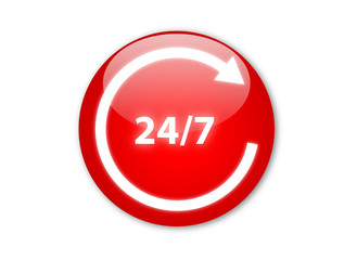 Twenty four hour service sign
