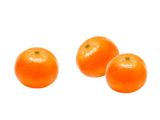 Mandarins isolated on white background
