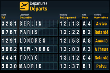 Panneau A&eacute;roport