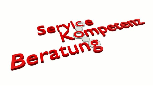 Service - Kompetenz - Beratung (Video, Rot)
