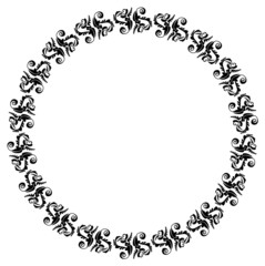 Round elegant silhouette frame