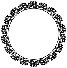 flower silhouette frame