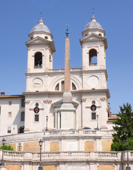 Fototapeta na wymiar church of Trinita dei Monti in Rome Italy