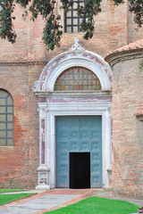 Fototapeta na wymiar Italy Ravenna St Vitale church door