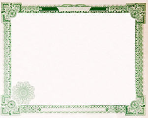 Old Vintage Stock Certificate Empty Border 1914 - 29681840