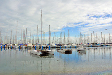 Fototapeta na wymiar Italy Ravenna marina boats in the harbor