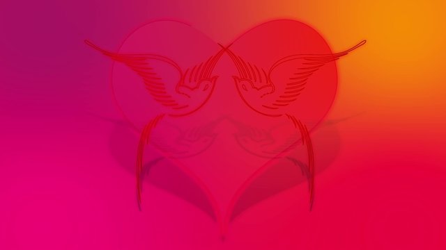 Taubenpaar - Herz - Background Animation