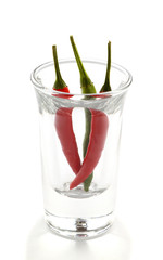 Chillies In A Shot Glass
