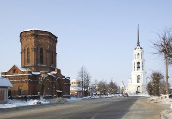 Russia, Shuya, Sverdlov street, bell tower