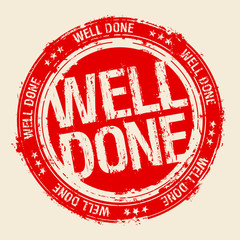 Well done rubber stamp.