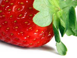 Strawberry on white