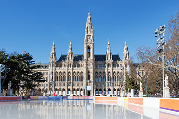 Eislaufplatz vor Wiener Rathaus