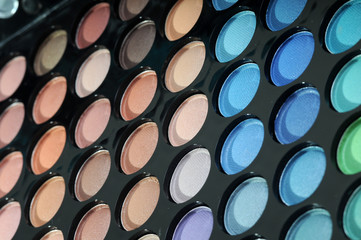 palette of eyeshadows