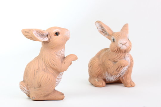 Osterhase Paar aus Ton