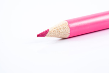 single Crayon on white background