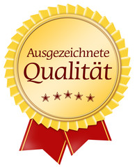 button medaille siegel ausgezeichnete qualität