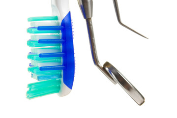 toothbrush and dental tools