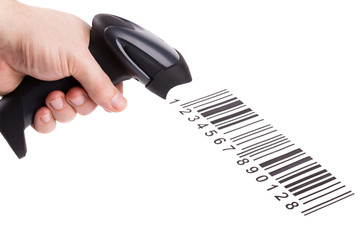 Bar code reader (scanner) isolated on white background