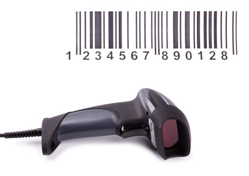 Bar code reader (scanner) isolated on white background