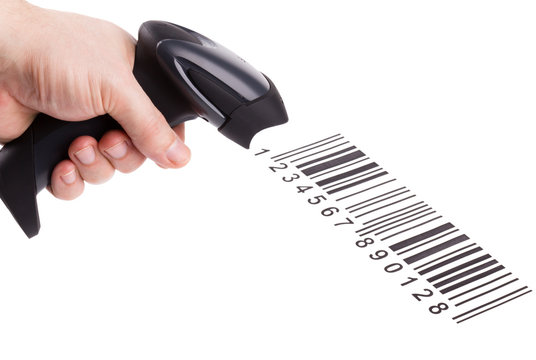 Bar code reader (scanner) isolated on white background