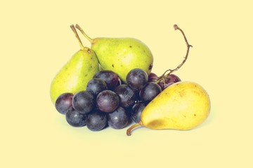 Birnen und Trauben / beige