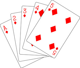 flush diamonds ace to five