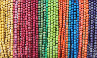 Fototapeta na wymiar Coloured beads