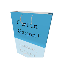 Sac cadeau rose : C'est un garçon !