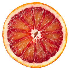 Blood red orange slice