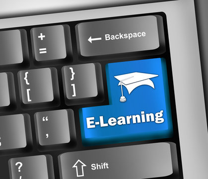 Keyboard Illustration "E-Learning"