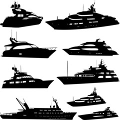 motor yacht collection vector