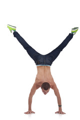 young break dancer showing his skills